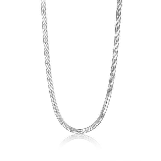 Sterling Silver Flat Snake Chain Necklace