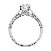14kt White Gold Engagement Ring With 49 Round Diamonds Down The Channe