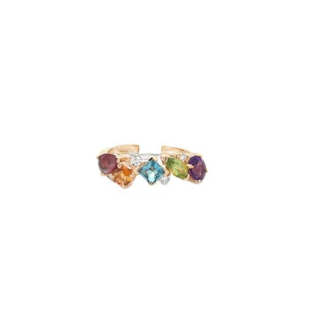 Lady's Yellow 14 Karat Gt,Cit,Bt,Per,Amy Fashion Ring Size 7
one = 0.