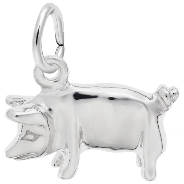 Sterling Silver Pig Charm