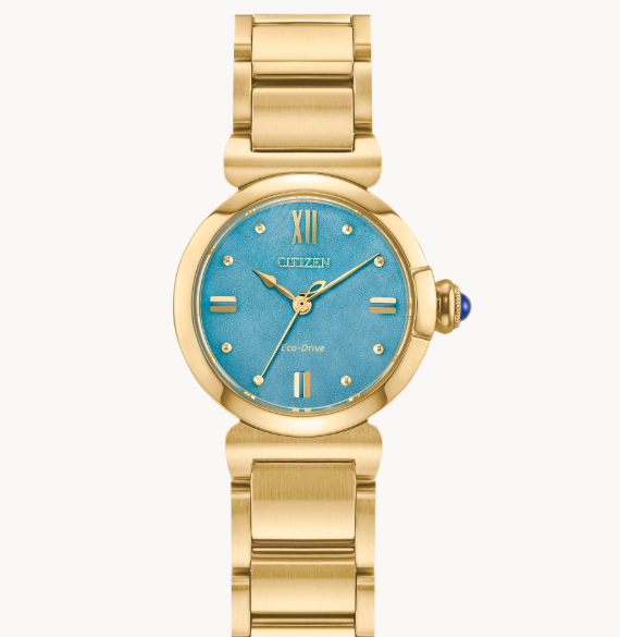 CITIZEN L MAE ECO DRIVE WATCH WITH BLUE FACE