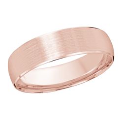 14kt Rose Gold 6mm Satin Band Size 10
