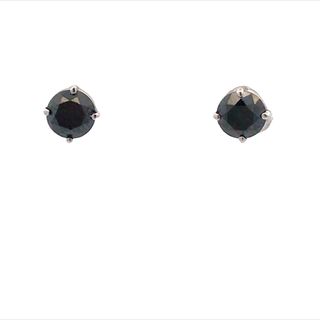 14kt White Gold Black Diamonds Studs 2.13tdw