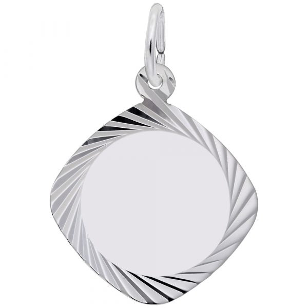 Sterling Silver Square Disc