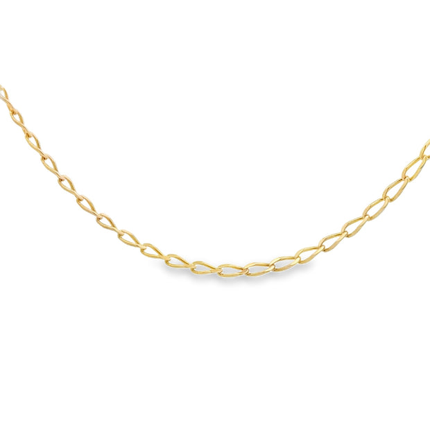 Vintage 14Kt Yellow Gold 24 Inch Long 3.4Mm Wide Diamond Cut Rope Chai