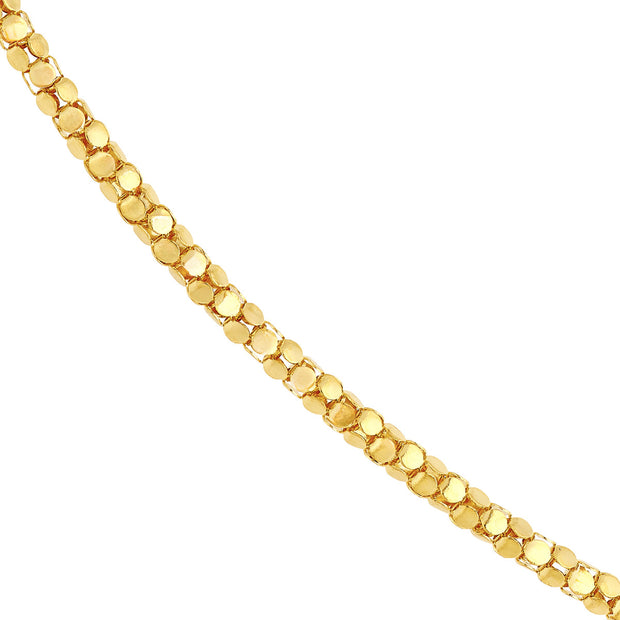 14Kt Yellow Gold 1.85mm Mirror Popcorn Chain