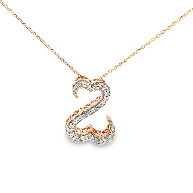 Vintage 14Kt Yellow Gold Necklace Shared Prong Set With 32 Natural Rou