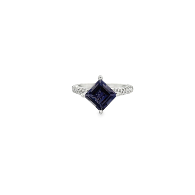 18Kt White Gold Ring With 36 Round Brilliant Cut Diamonds = .18Ct Tdw,