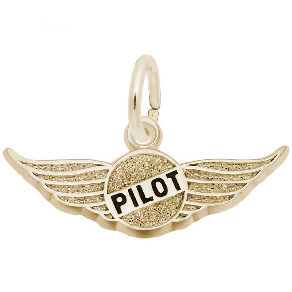 14Kt Yellow Pilot Wings Charm