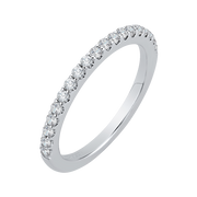14Kt White Gold Carizza Wedding Band with 20 Round Prong Set Diamonds .28Ct TDW VS1 GHgoes with 100-1159