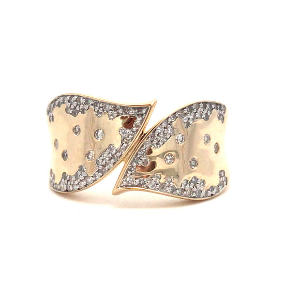 10Kt Yellow Gold Fashion Ring With 102 Diamonds .38Tdw H/I In Color I2