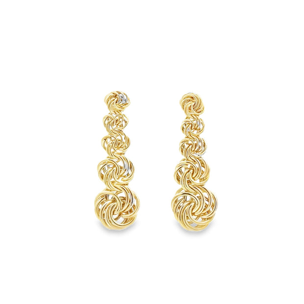 Vintage 14Kt Yellow Gold Earrings With Friction Posts And Backs Weighs