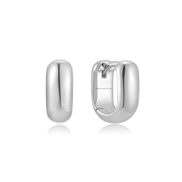 Sterling Silver Mini U-shaped Huggie Hoop Earrings