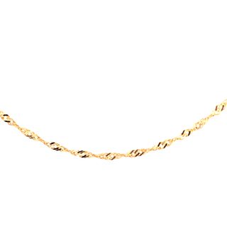 14 Karat Yellow Gold Chain 22 Inches Long And Weighing 3.9 Grams.