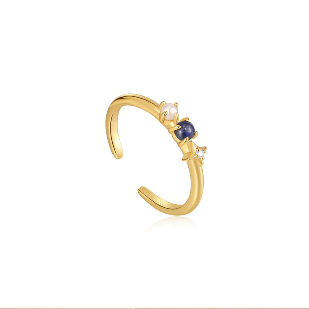 Second Nature Lapis Star Adjustable Ring